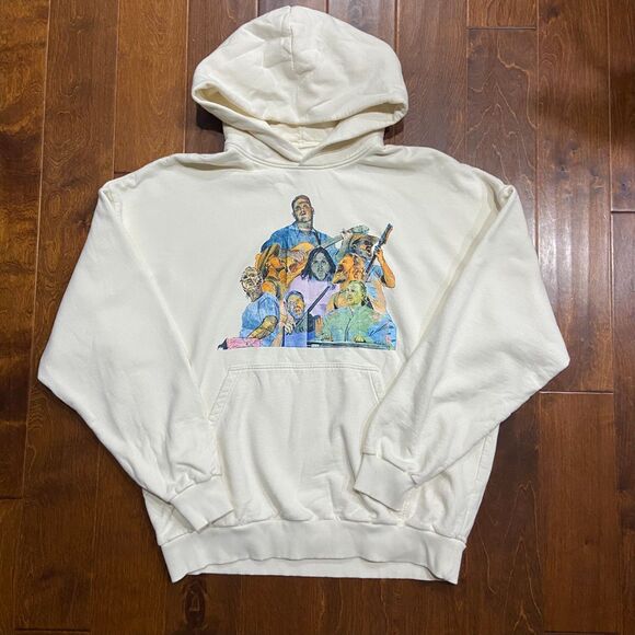 Zach Bryan Quittin' Time Concert Tour Pullover Tan Beige Hoodie Men's Size XXL - Picture 3 of 8
